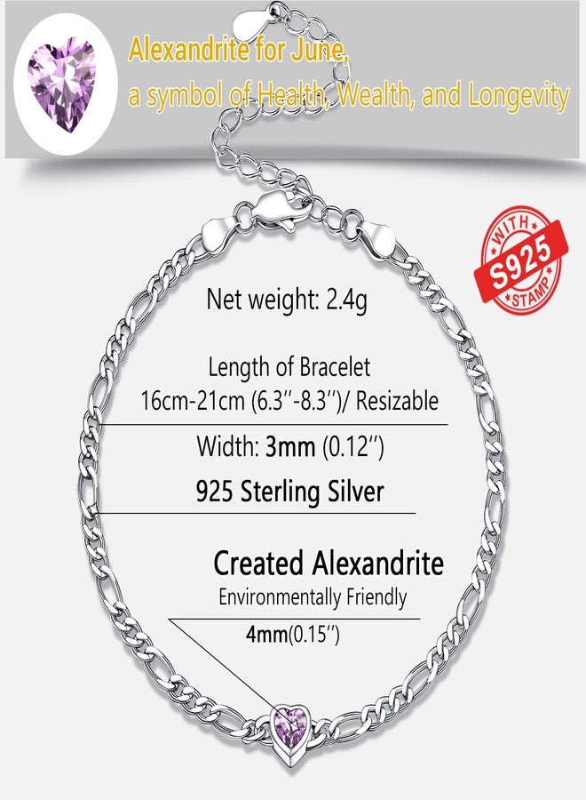 PROSILVER Cute Bracelets Bracelts June Birthstone Sterling Silver Adjustable Bracelet Sister Bracelets - Image 3